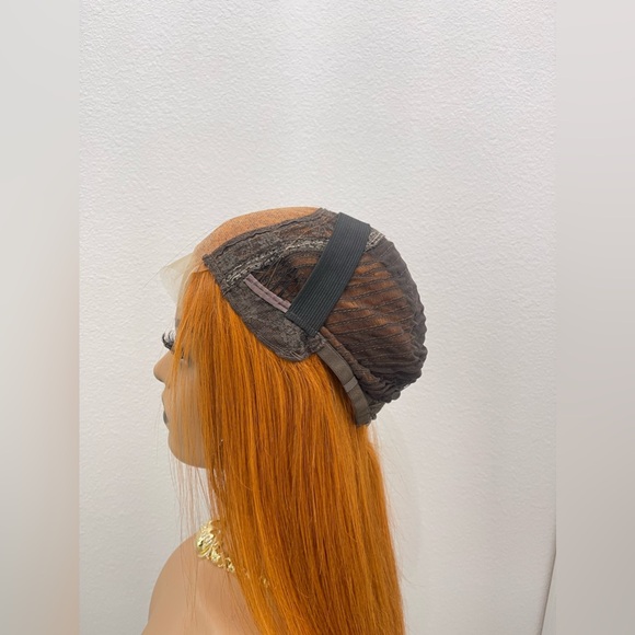 18” 4x4 Lace Closure, Straight Human Hair Wig, Color Similar to Ginger - Picture 12 of 12